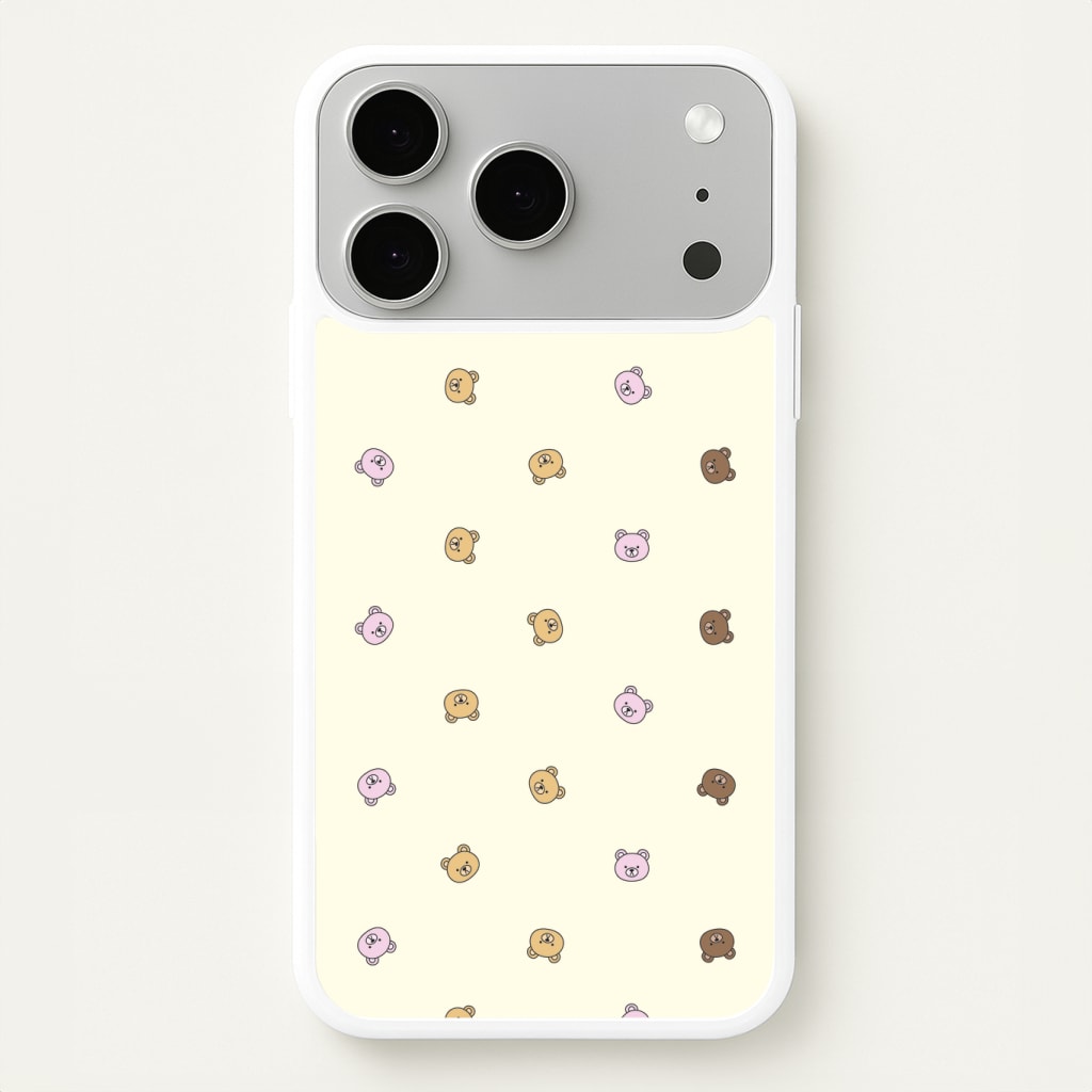 Miniature Teddy Bear Faces Pattern Phone Case