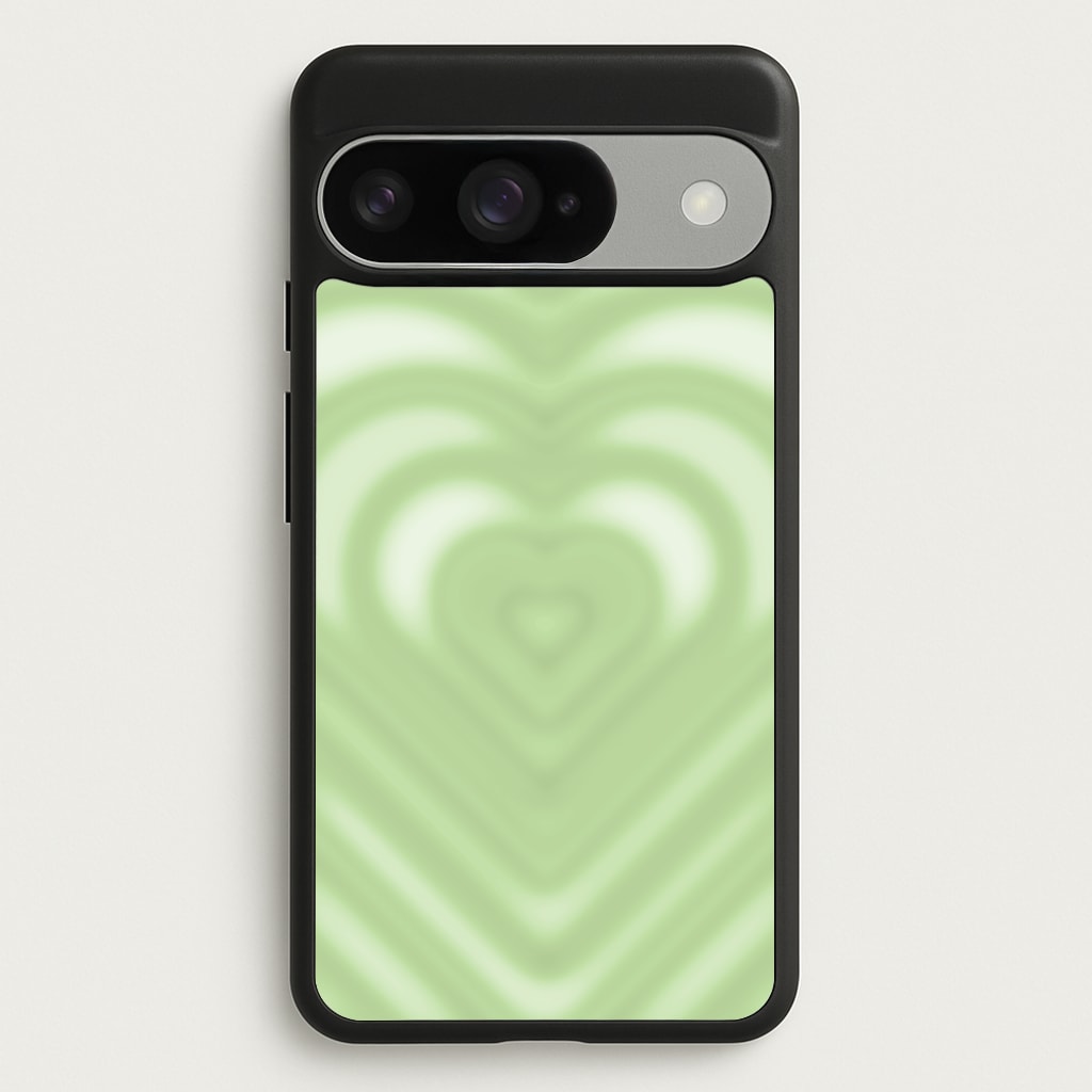 Drippy Love Heart Green Phone Case