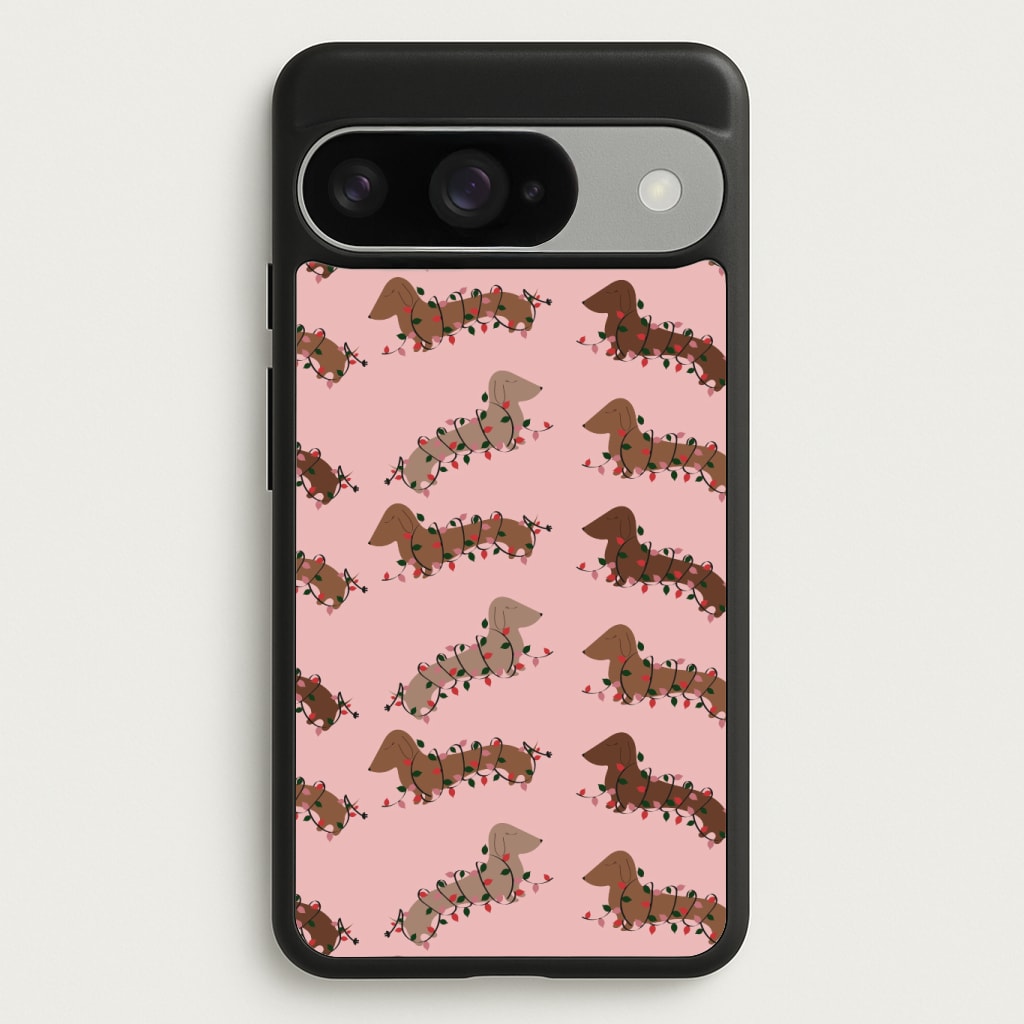 Dachshund Christmas Pattern Phone Case