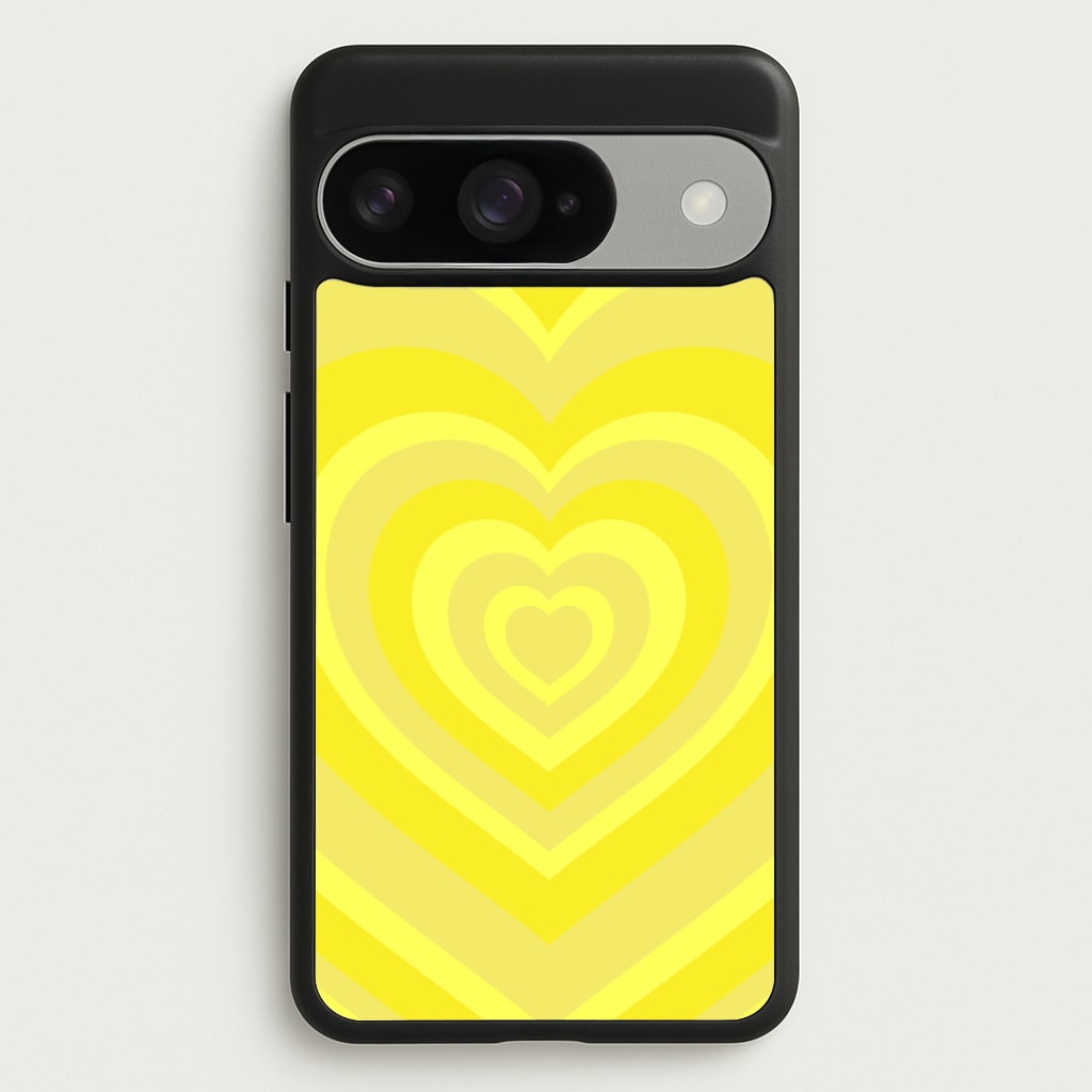 Yellow - Colourful Hearts Phone Case