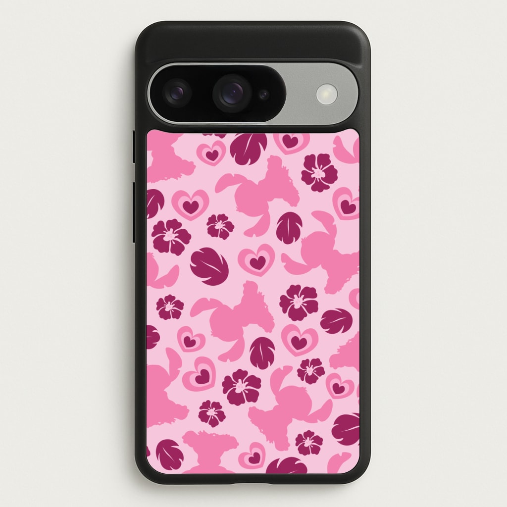 Pink Alien Silhouette Pattern Phone Case