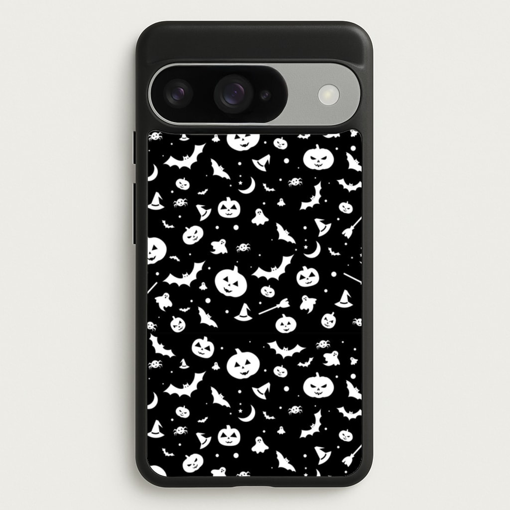 Black and White Halloween Pattern Phone Case