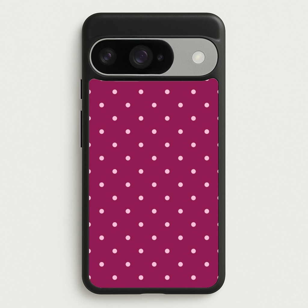 Raspberry Polka Dots Phone Case