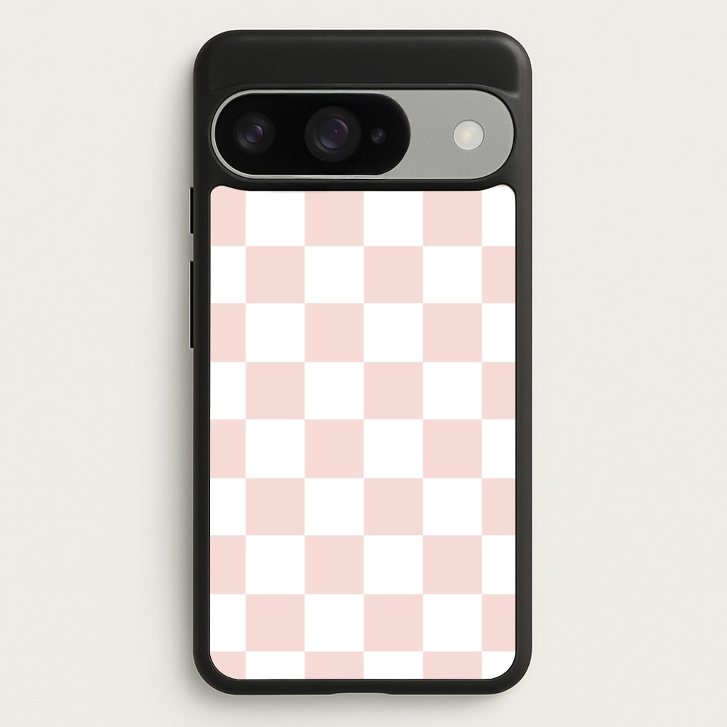 Pink And White Checkers Phone Case