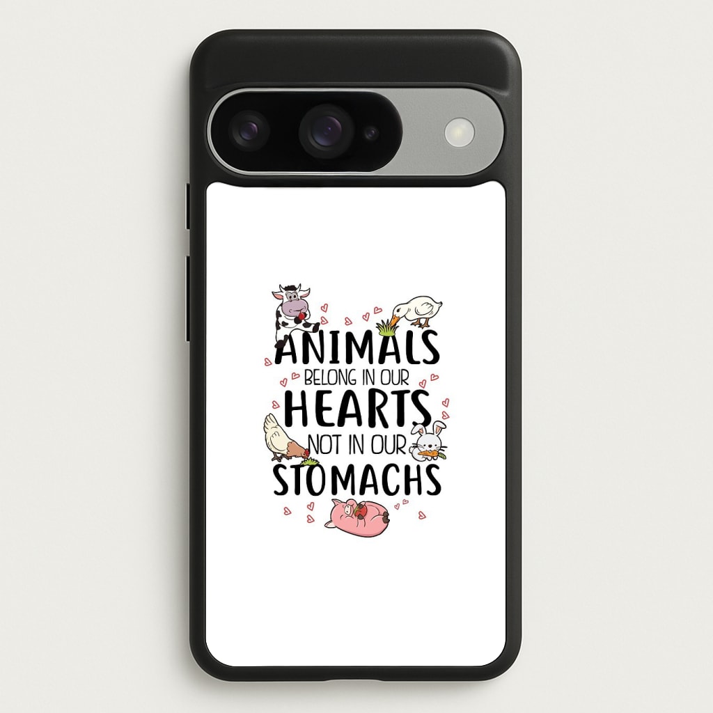 Animals Belong In Our Hearts - Vegan Phone Case