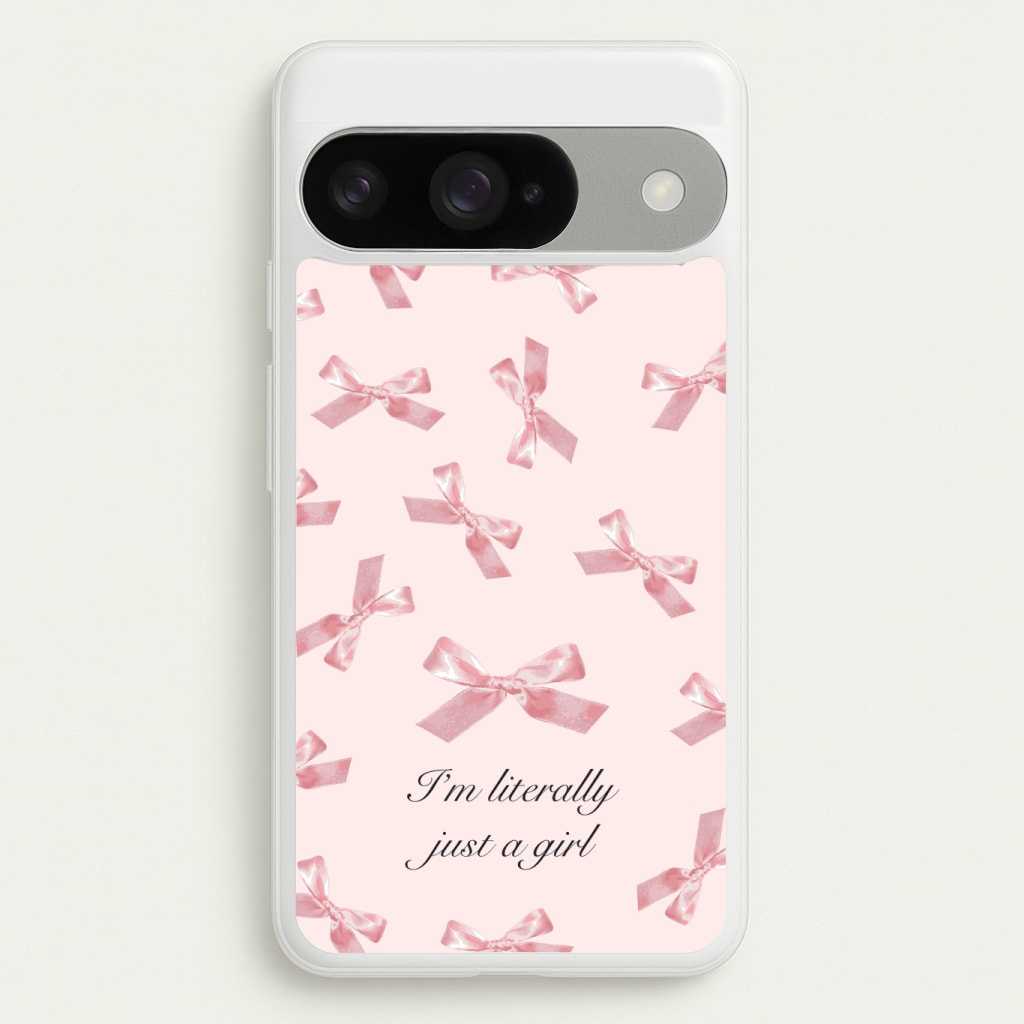 I'm Literally Just A Girl Bows Pattern Phone Case