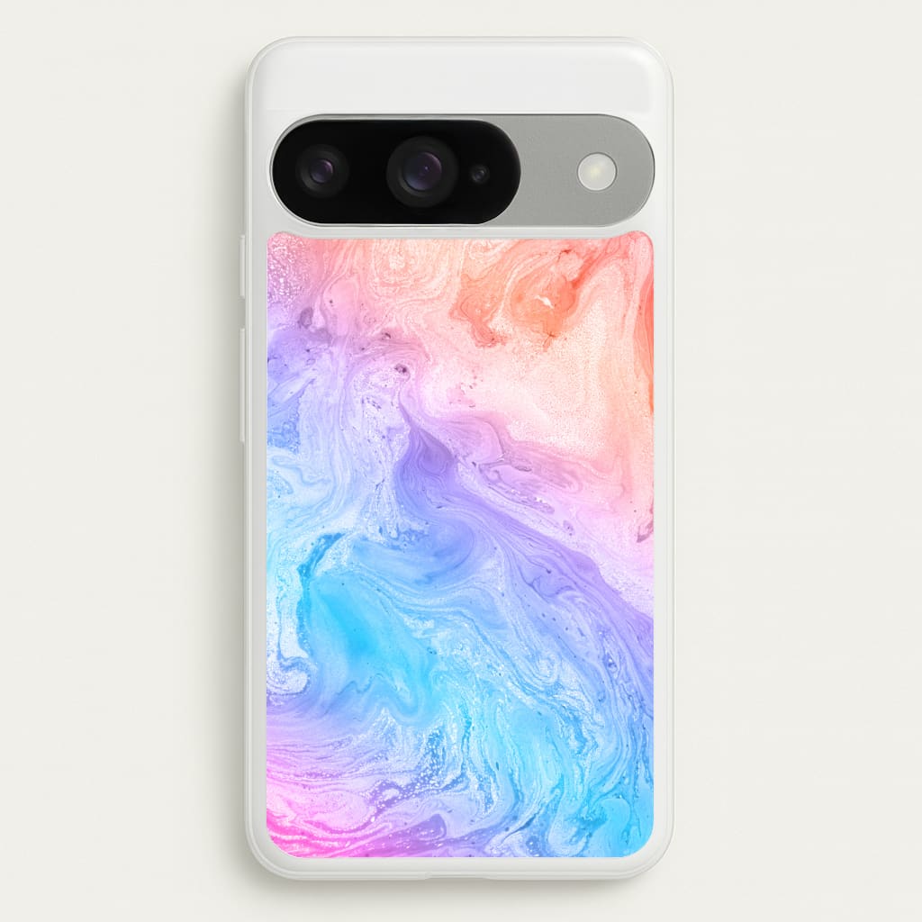 Blue and Peach Marble Phone Case