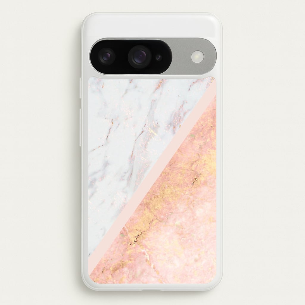 Marble and Rose Gold Phone Case