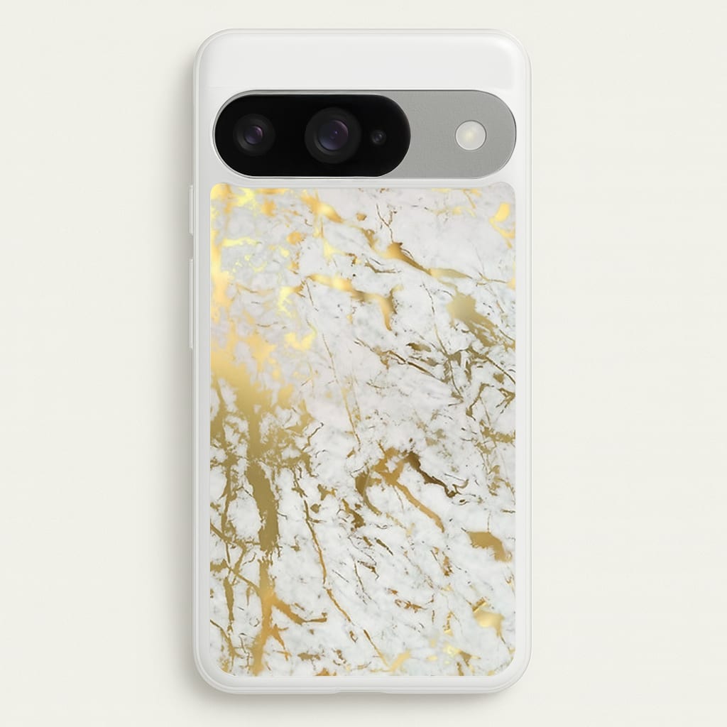 Gold Marble Splatter Phone Case