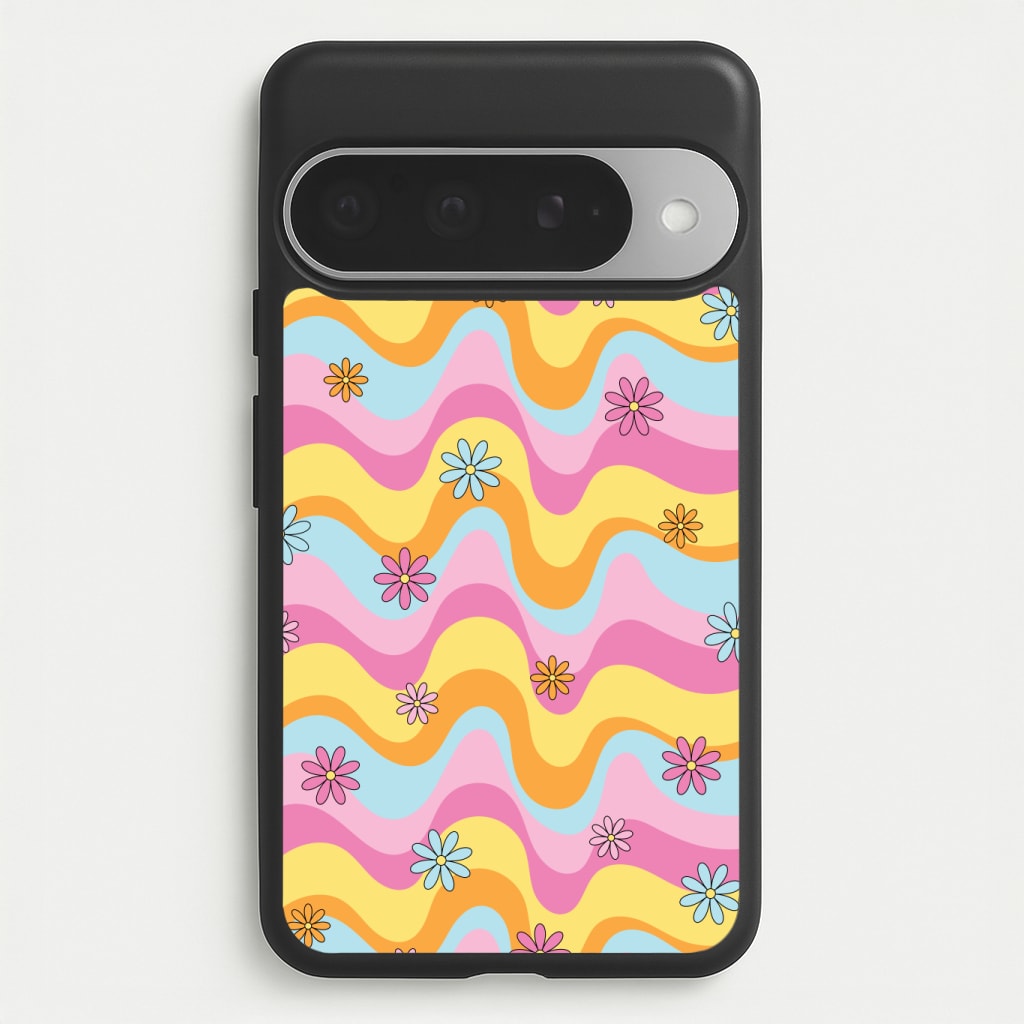 Summer Waves Retro Pattern Phone Case