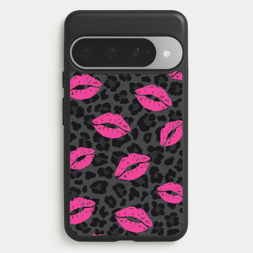 Pink Lipstick Cheetah Print Phone Case