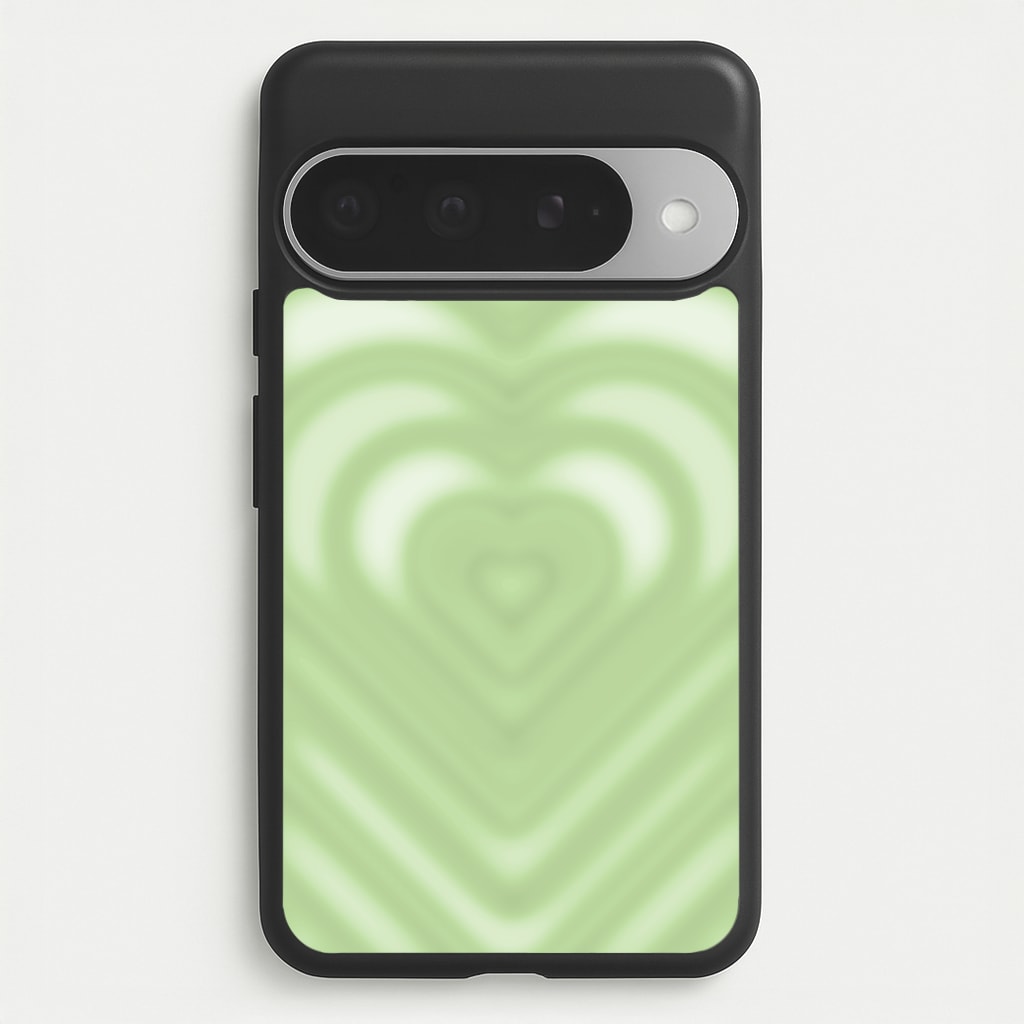 Drippy Love Heart Green Phone Case