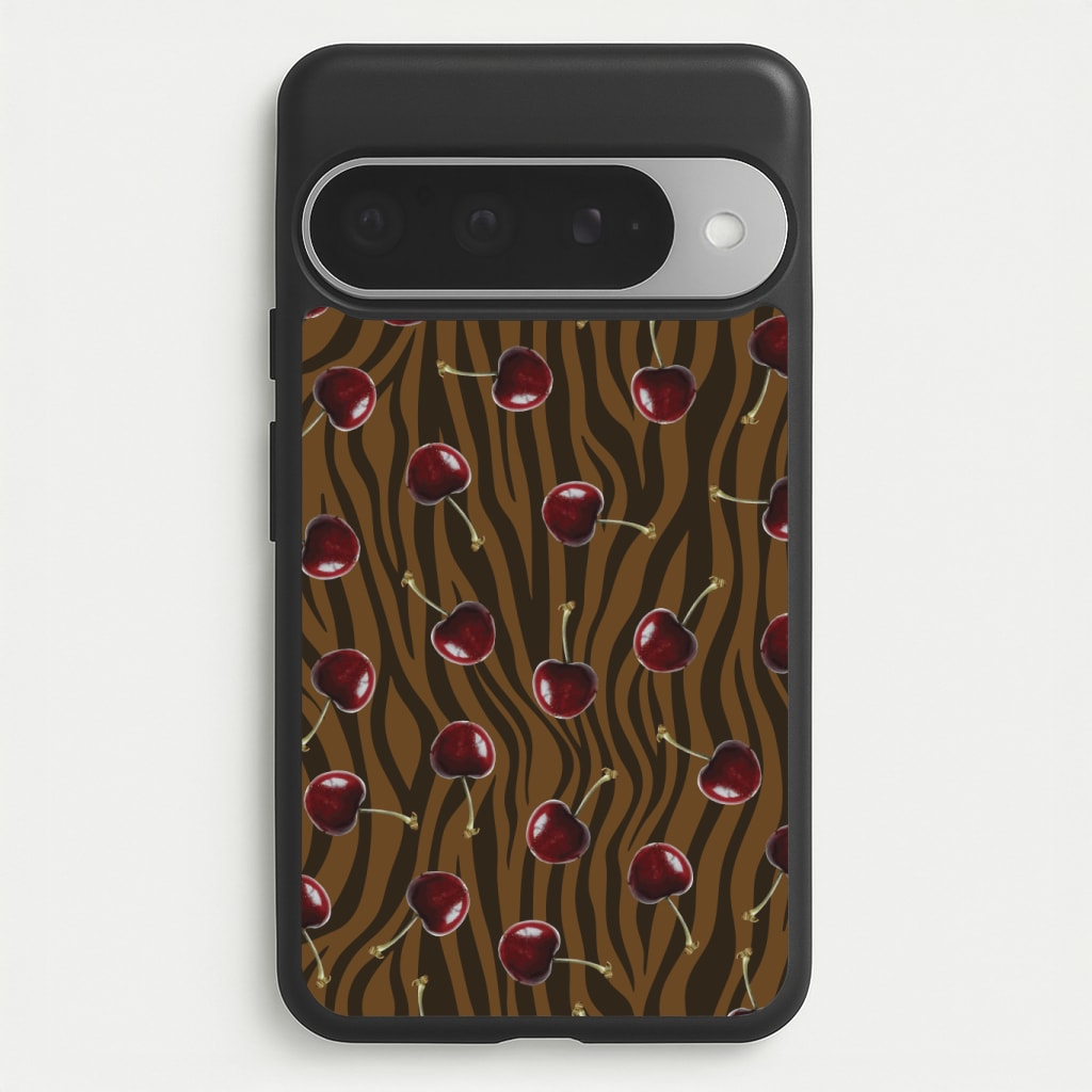 Animal Print With Cherries Pattern Phone Case