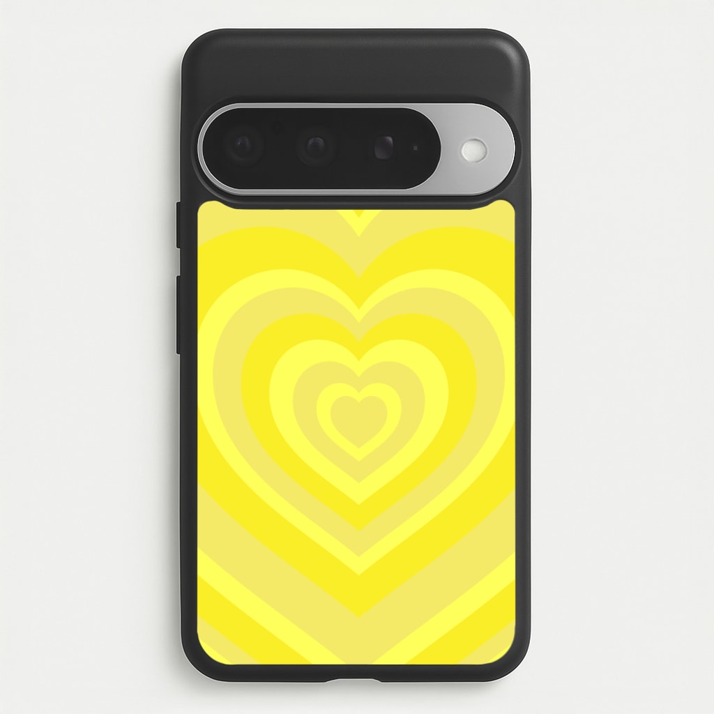 Yellow - Colourful Hearts Phone Case