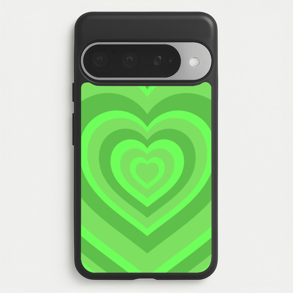 Green - Colourful Hearts Phone Case