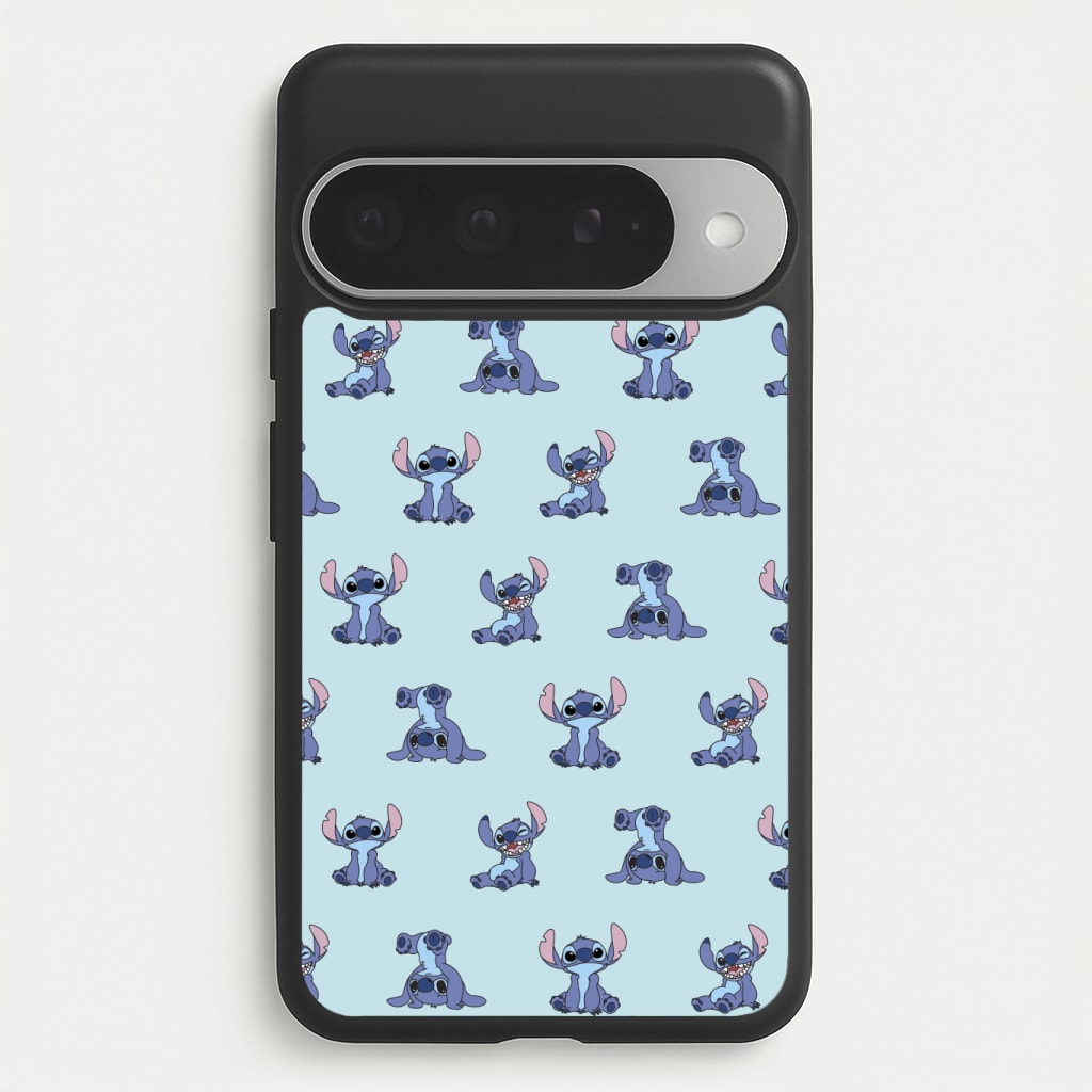 Cute Blue Alien Pose Pattern Phone Case