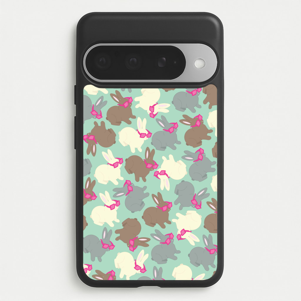 Bunny With Glasses Pattern Phone Case