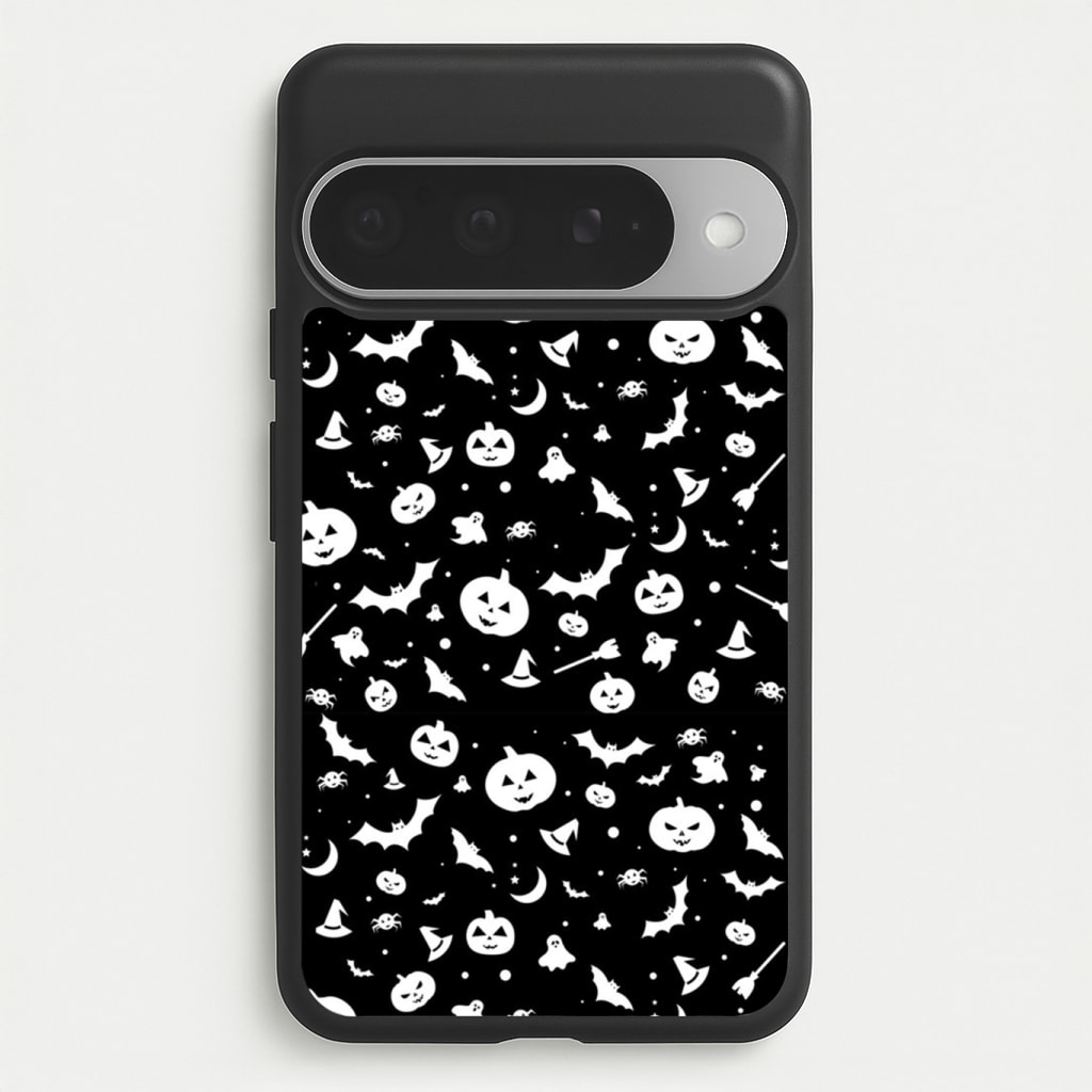 Black and White Halloween Pattern Phone Case