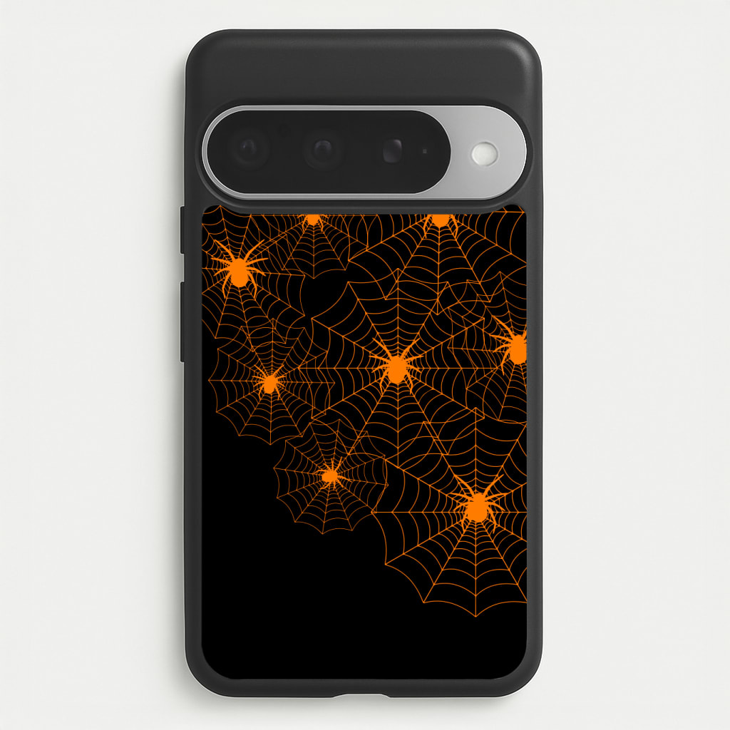 Orange Spider Web Phone Case