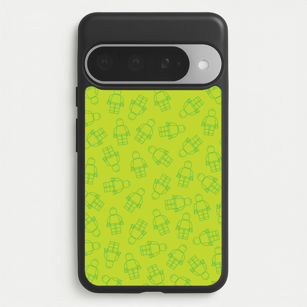 Bricks Figures Pattern Green Phone Case
