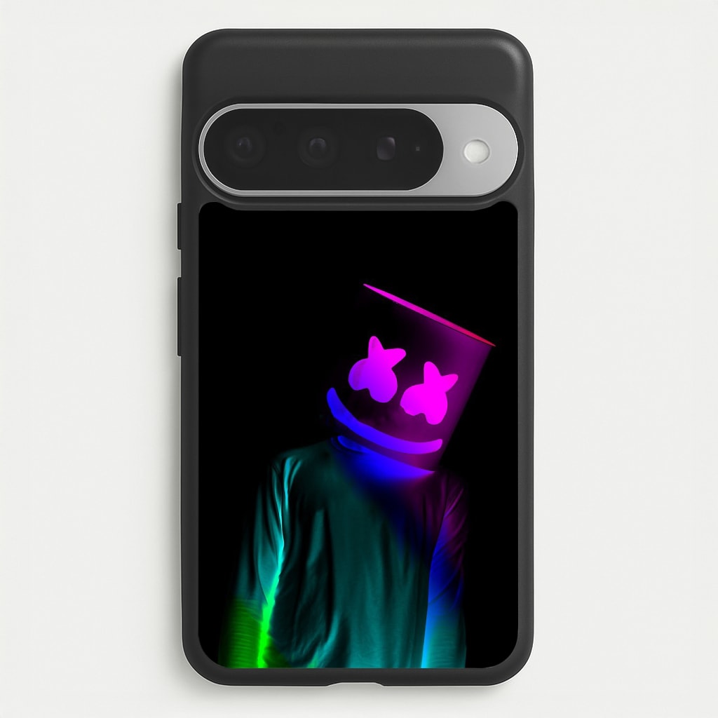 White Helmet DJ In Lights Phone Case