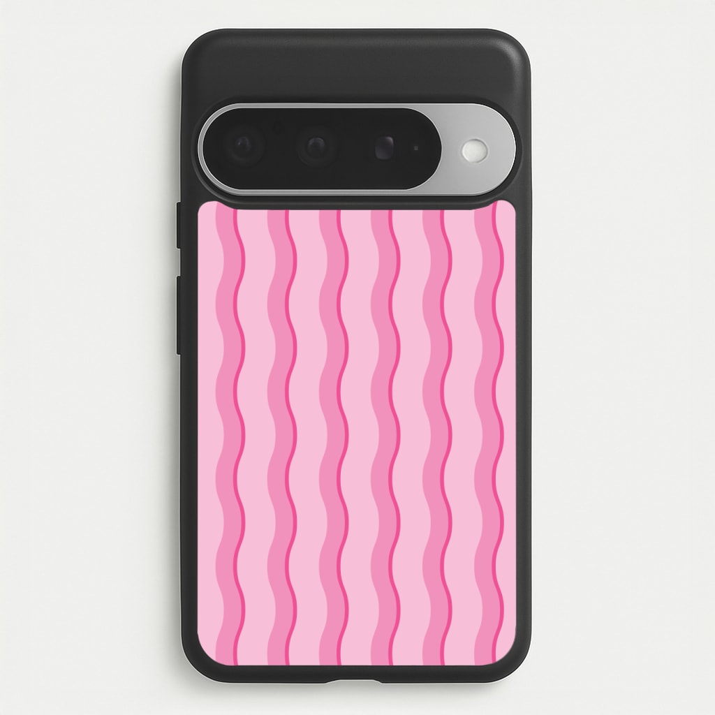 Pink Wavy Stripes Pattern Phone Case