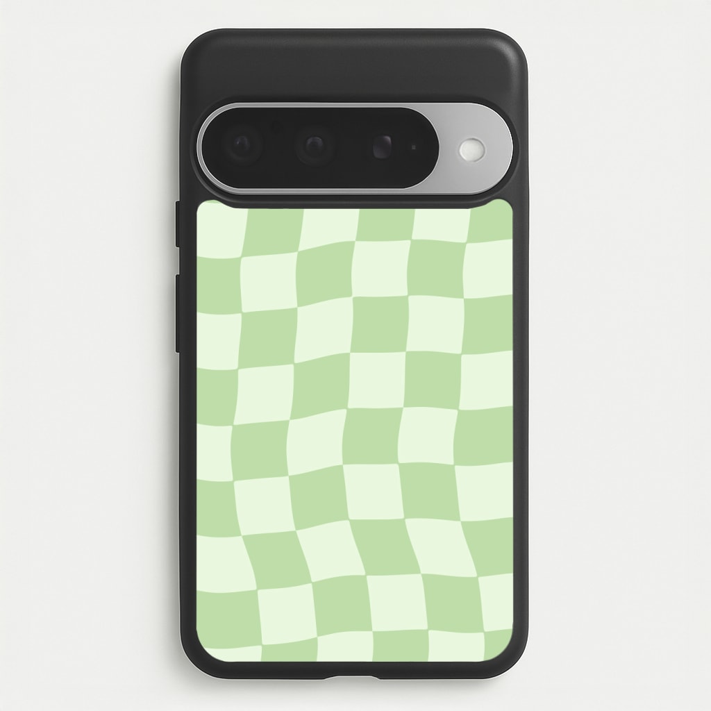 Green Checkers Phone Case