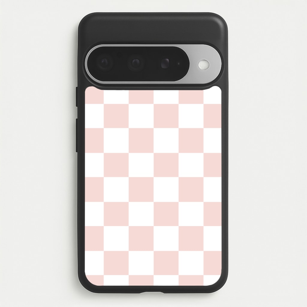 Pink And White Checkers Phone Case
