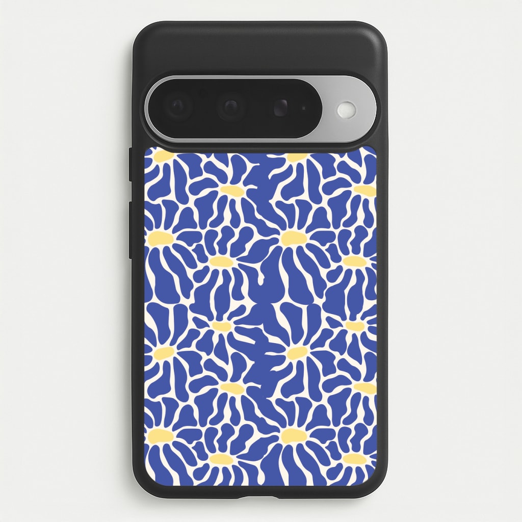 Dark Blue Flowers - Summer Phone Case