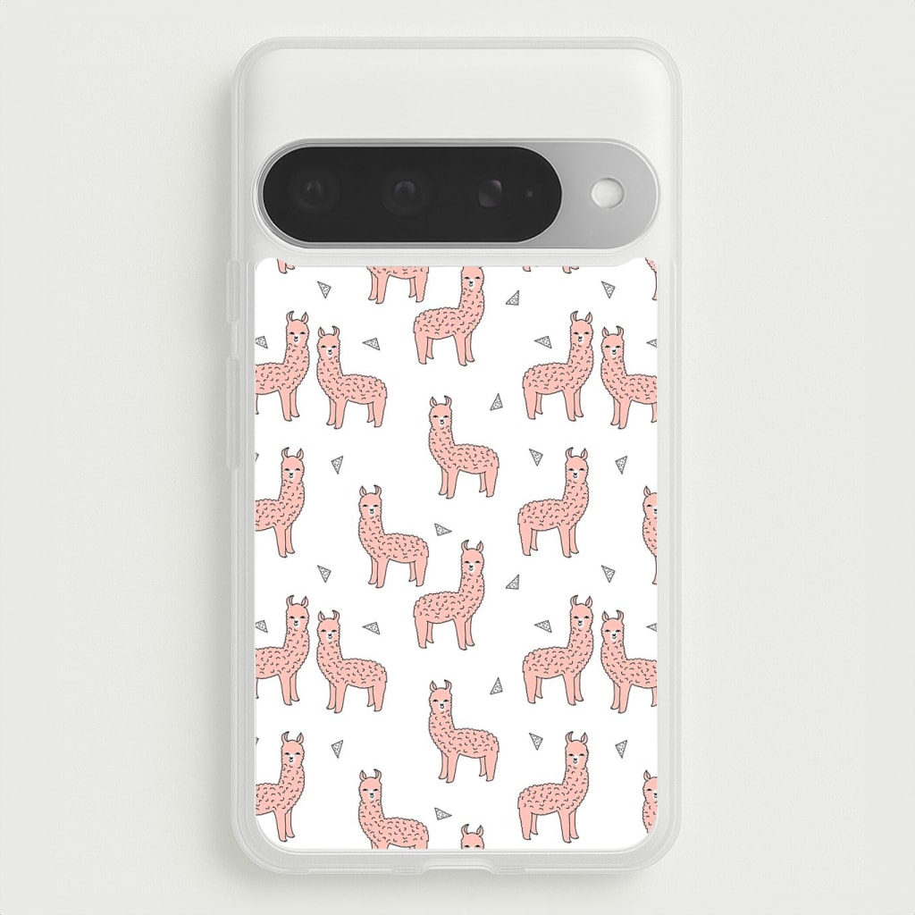 Pale Pink Alpaca Pattern Phone Case