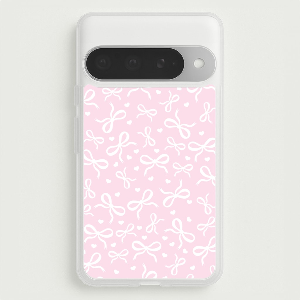 Coquette Bows And Hearts Baby Pink Phone Case
