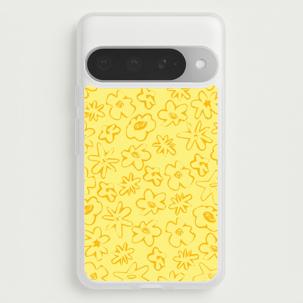 Yellow And Orange - Floral Patterns Phone Case
