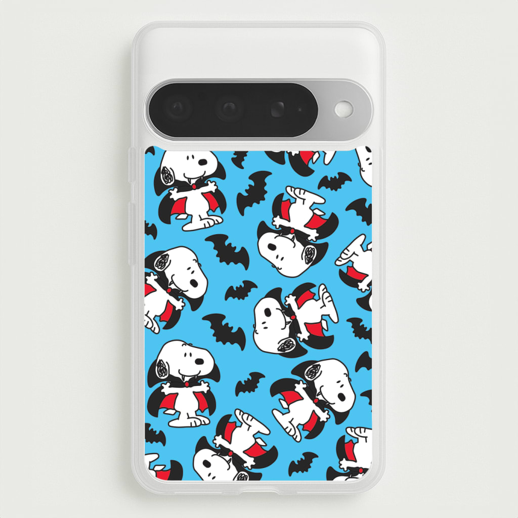 Cartoon Beagle Vampire And Bats Pattern Phone Case
