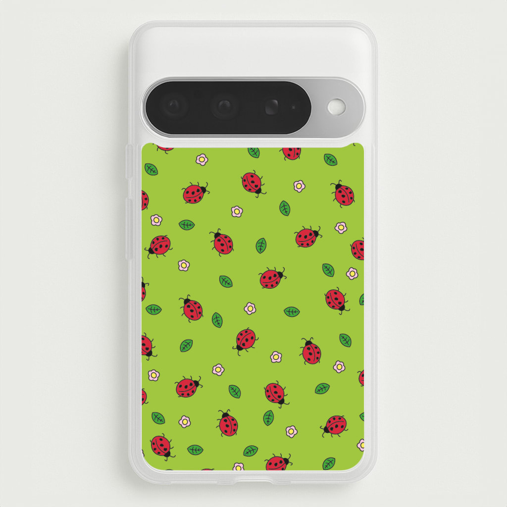 Ladybugs And Flowers - Spring Patterns Phone Case