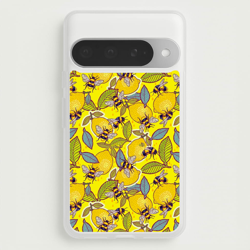 Yellow Lemon and Bee Phone Case