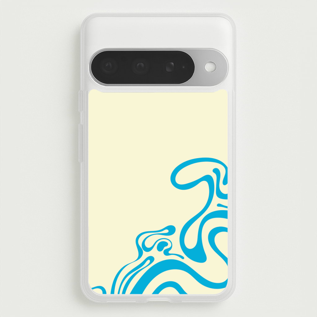 Blue Waves Corner Pattern Phone Case