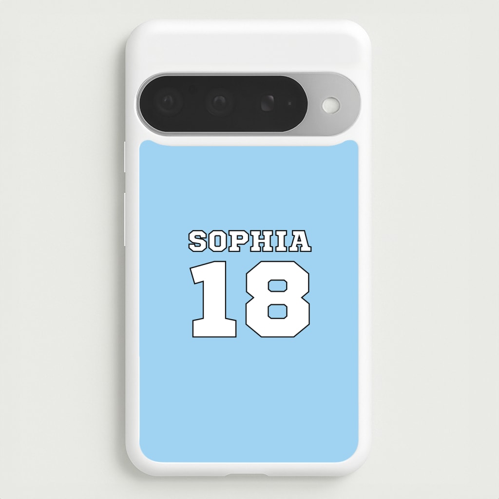 Light Blue - Personalised Football Phone Case