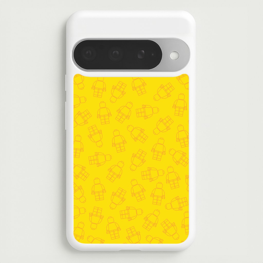Bricks Figures Pattern Yellow Phone Case
