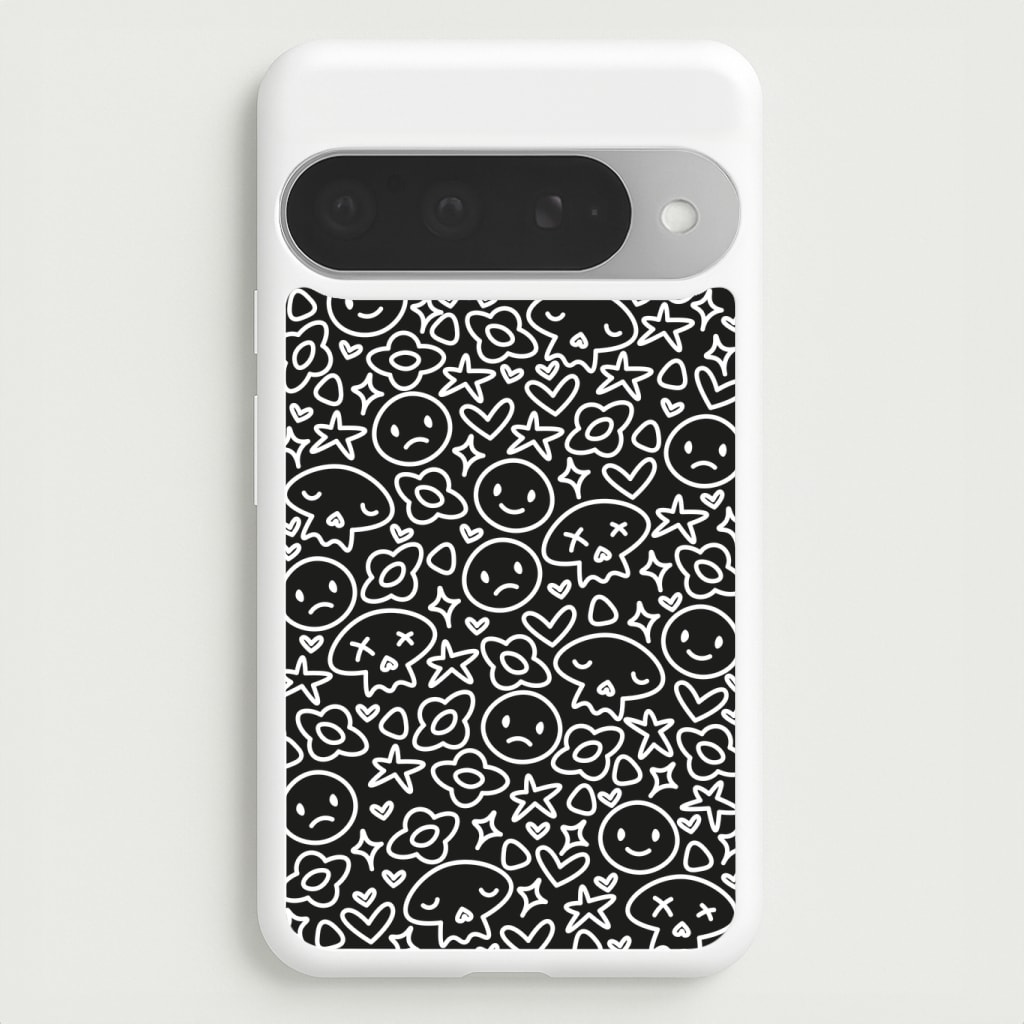 Black Skulls - Skate Aesthetic Phone Case