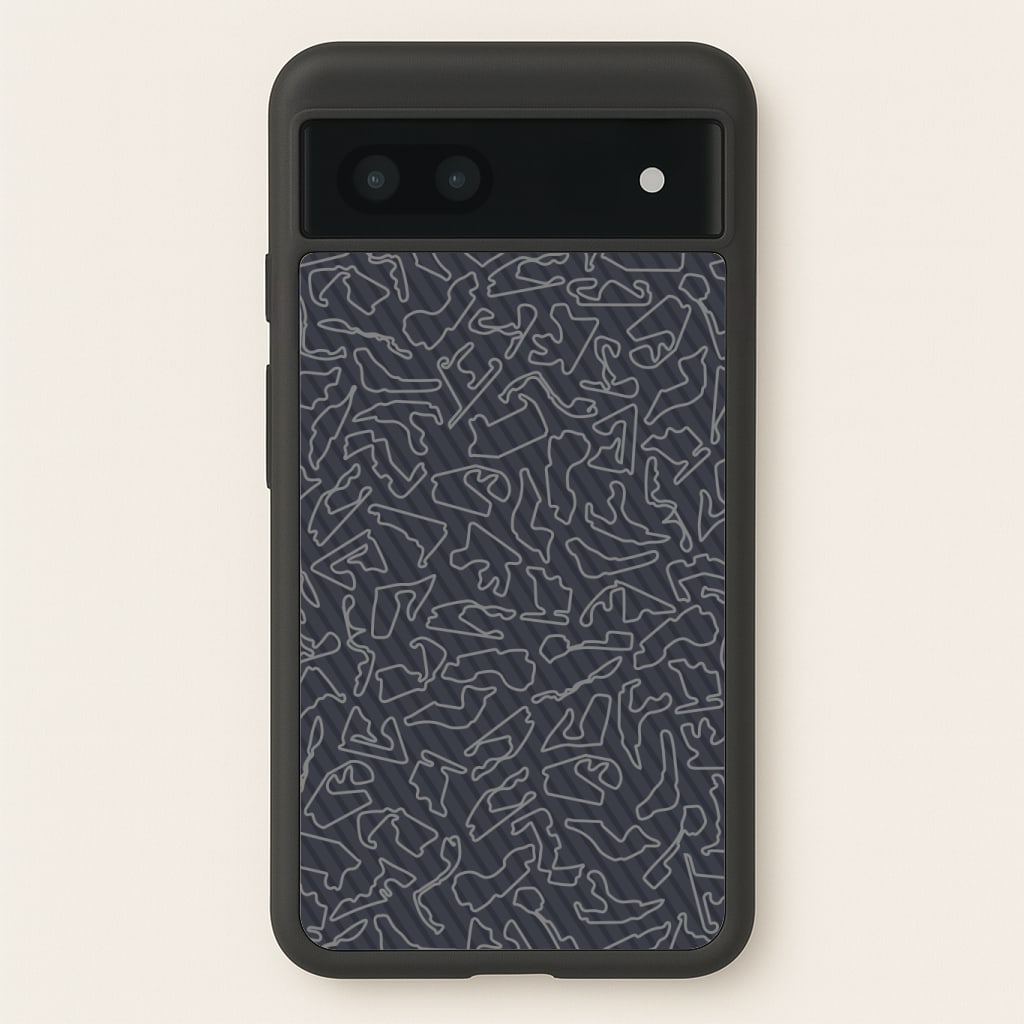 Track Outlines Gray Phone Case