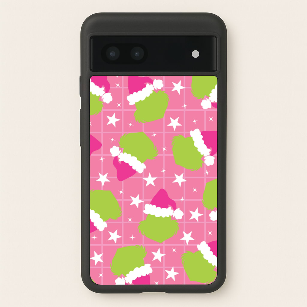 Pink Green Creature Xmas Pattern Phone Case