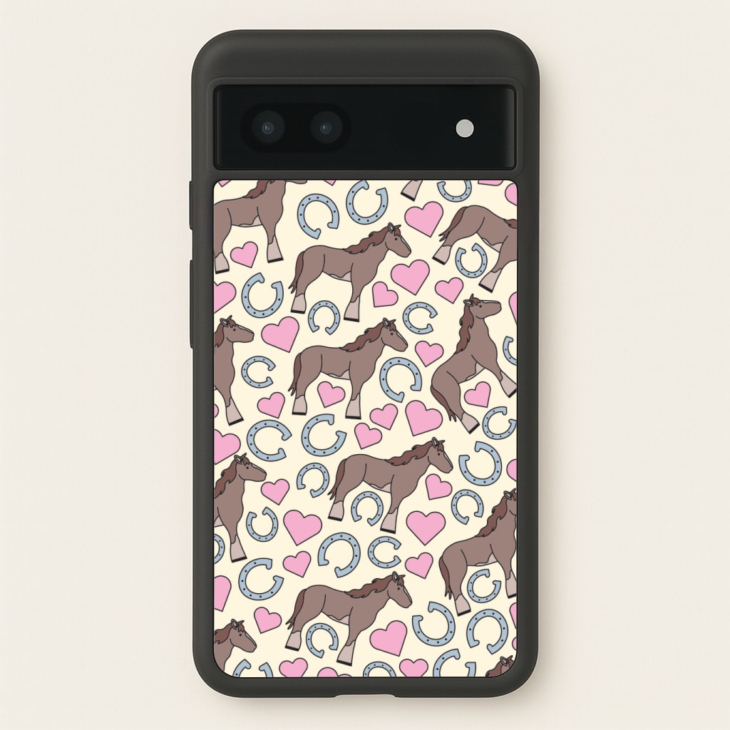 Horses And Horseshoes Pattern - Horses Phone Case