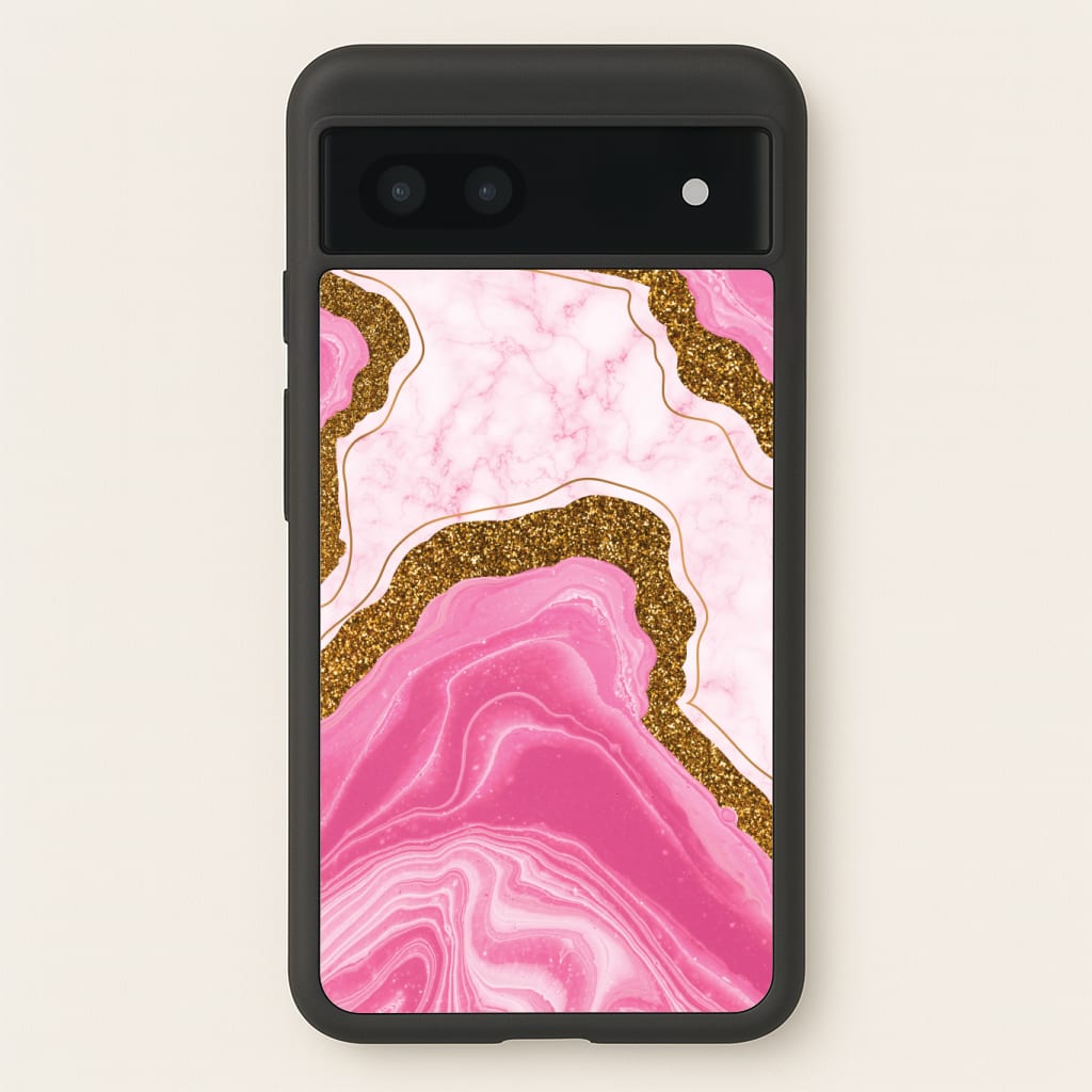Marble Rock Veins And Glitter Phone Case