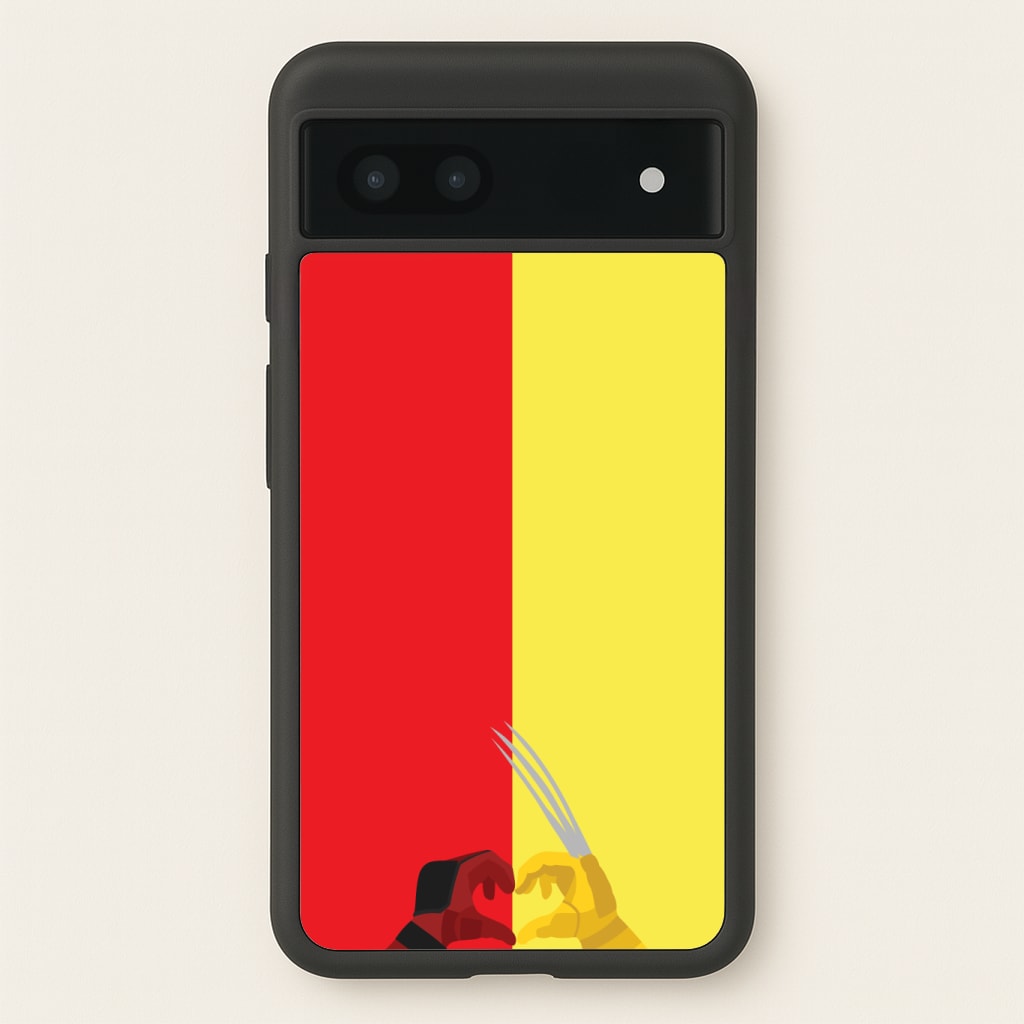 Red And Yellow Heroes Love Heart Phone Case