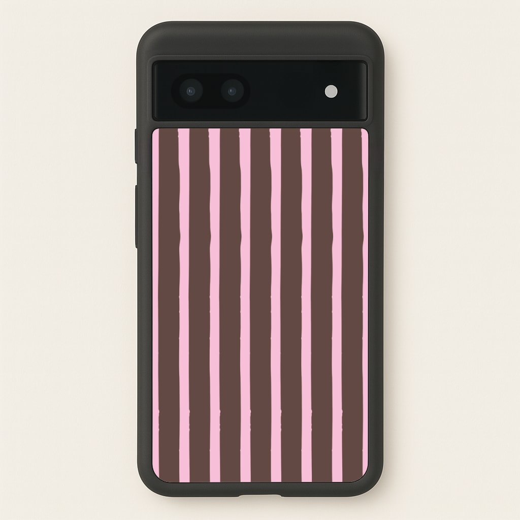 Chocolate & Strawberry Stripes Phone Case