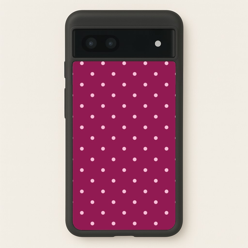 Raspberry Polka Dots Phone Case