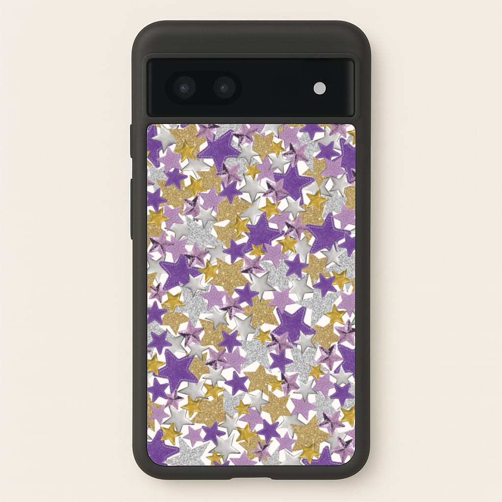 Mauve Stars Collage  Phone Case