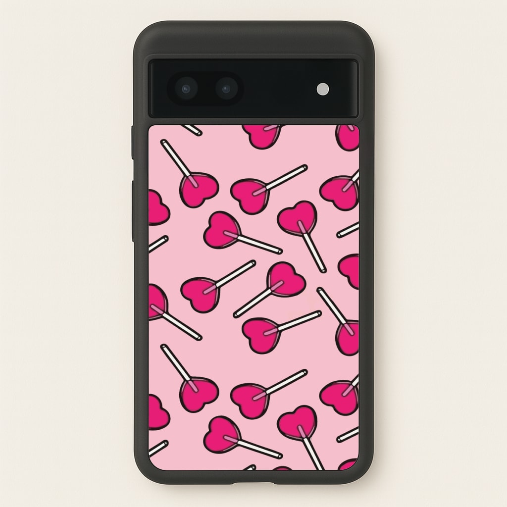Cherry Heart Lollipops Phone Case