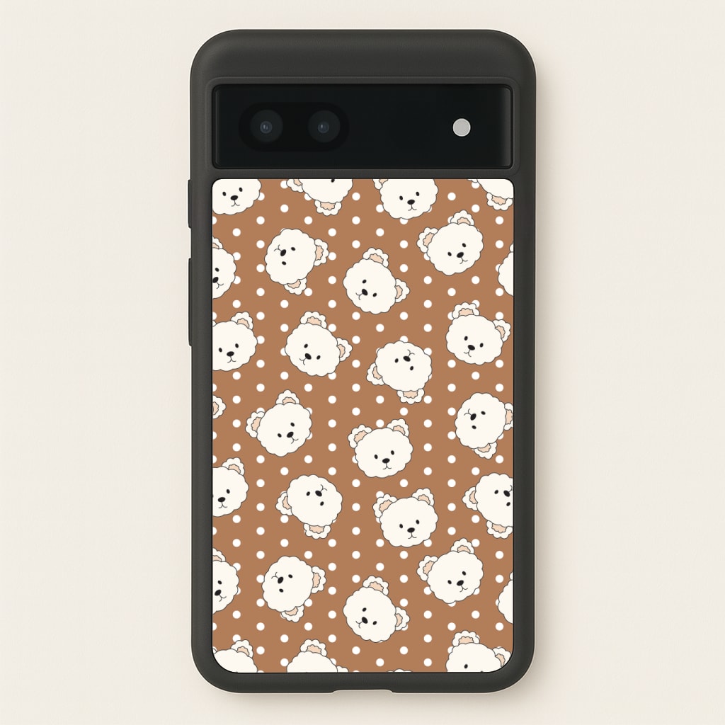 Cream Teddy Bears And Dots Pattern 2 Phone Case