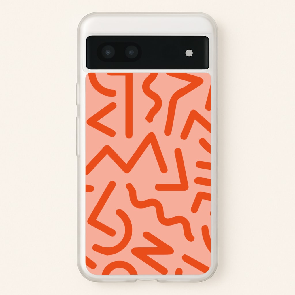 Red Abstract - Eighties Phone Case